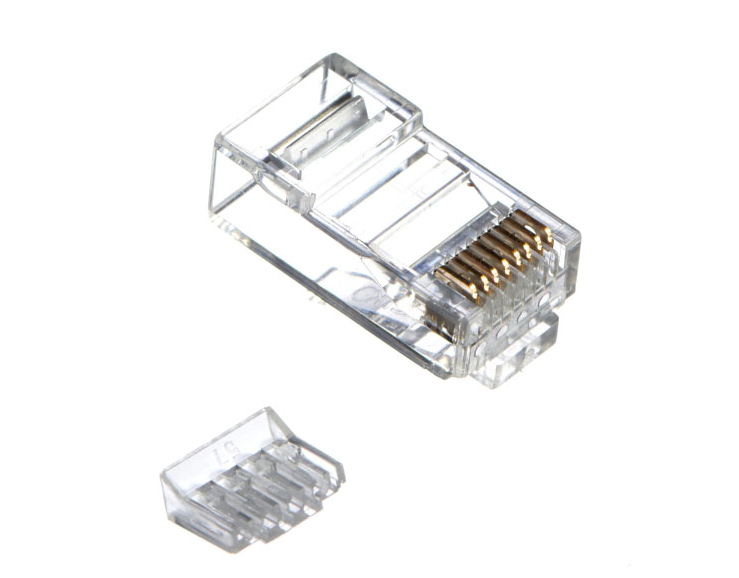 Коннектор RJ-45 (8p8c) cat.6 со вставкой NETKO универсальный Коннектор RJ-45 (8p8c) cat.6 со вставкой NETKO универсальный